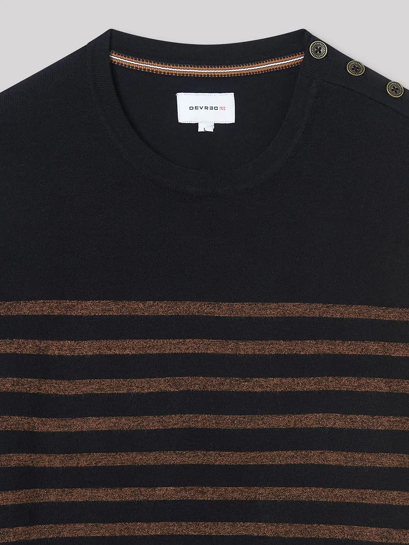 Pull marinière col rond