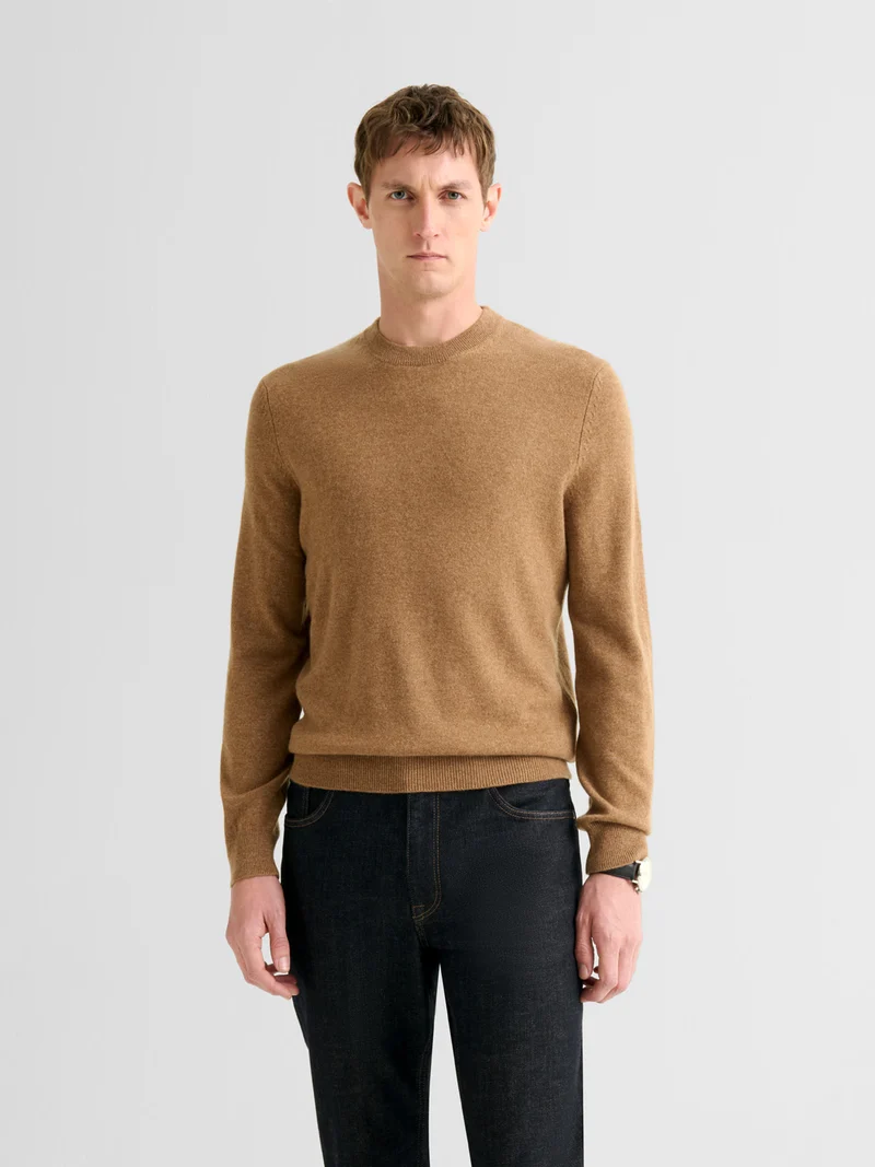 Pull col rond en cachemire