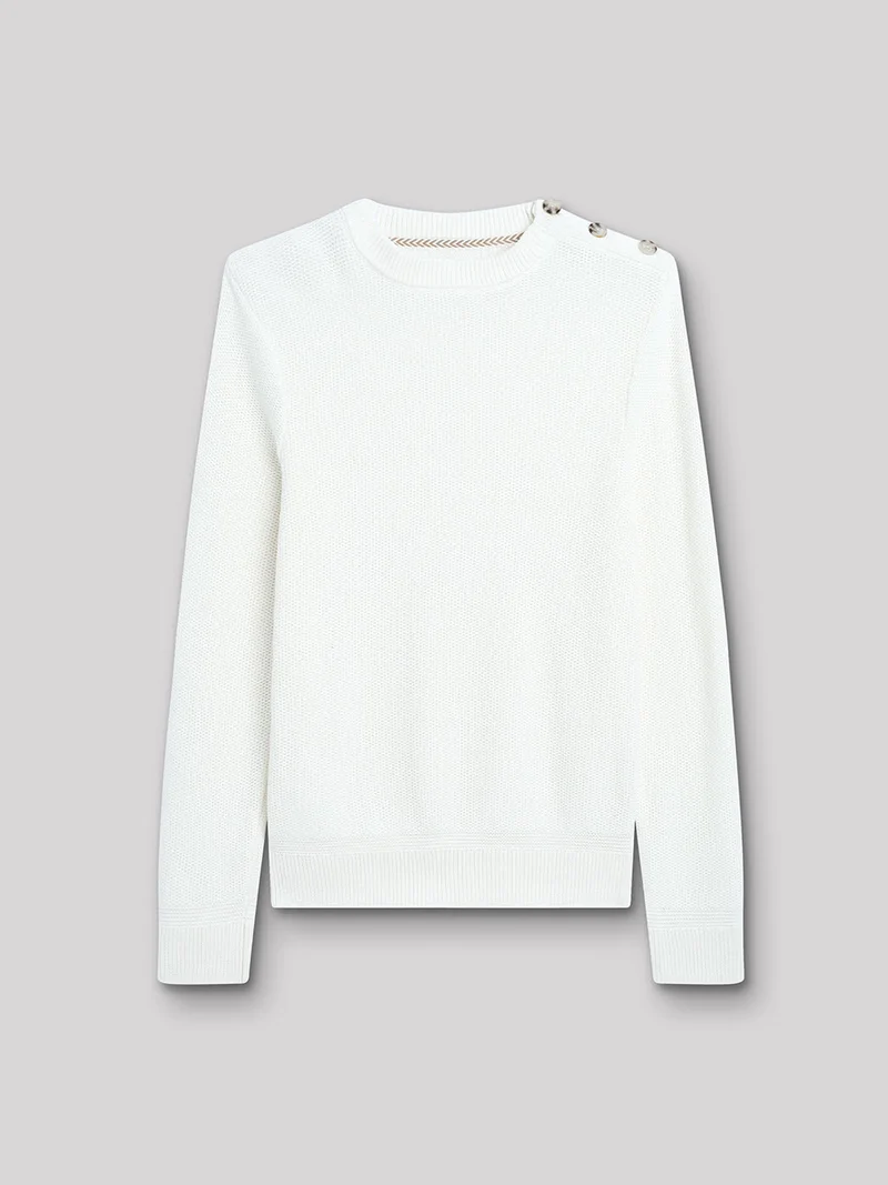Pull col rond en coton
