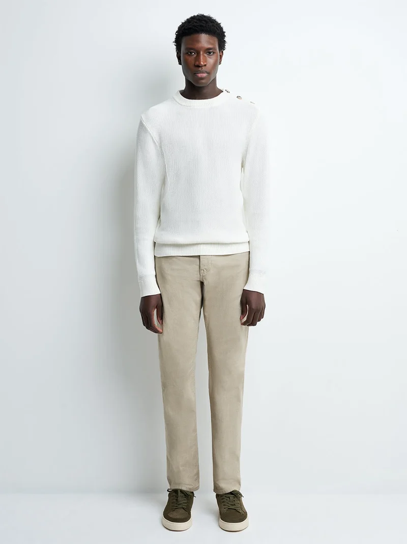 Pull col rond en coton