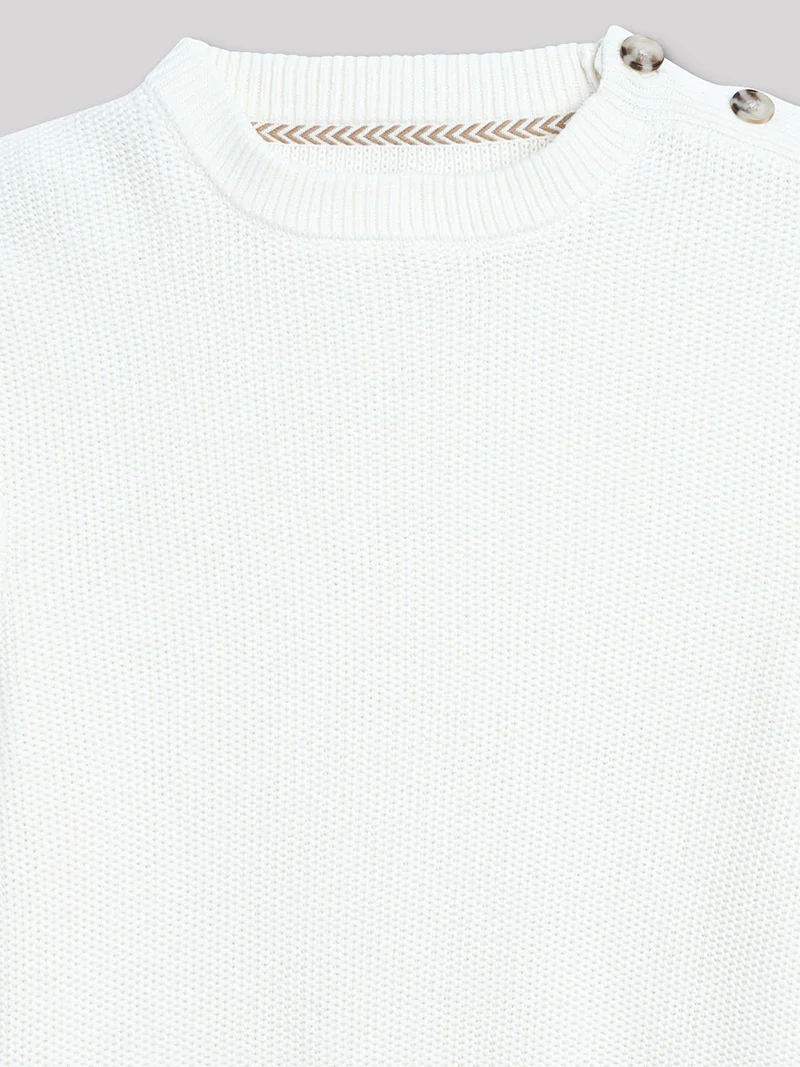 Pull col rond en coton
