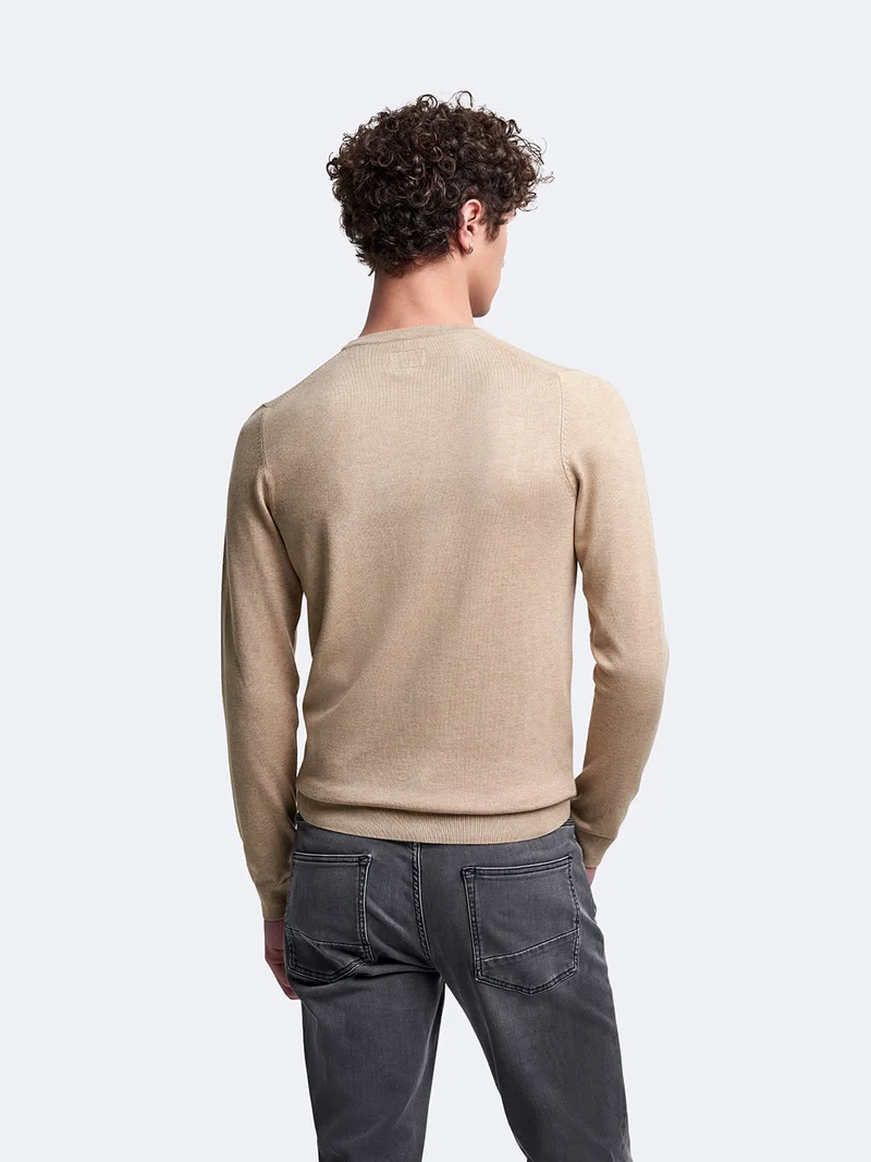 Pull col rond en viscose certifiée