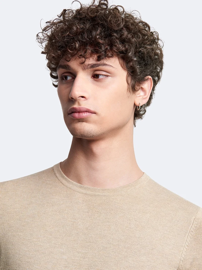 Pull col rond en viscose certifiée
