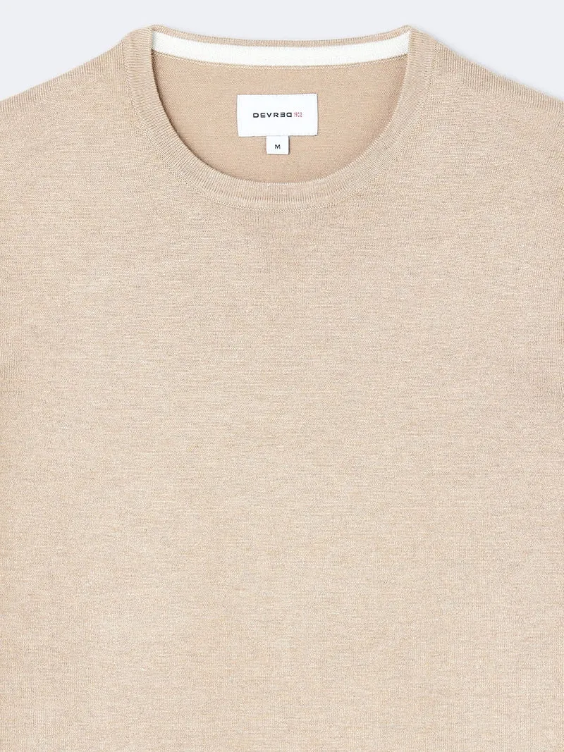 Pull col rond en viscose certifiée