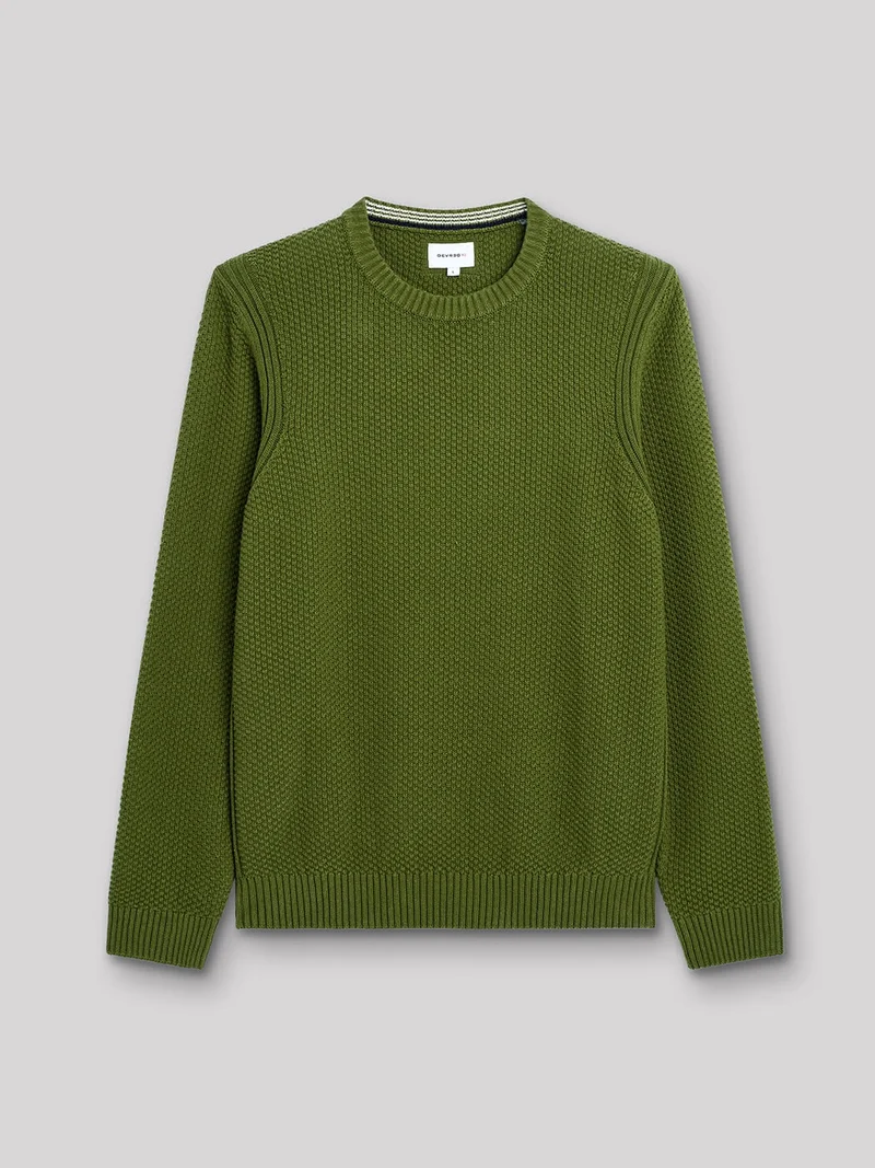 Pull col rond en coton