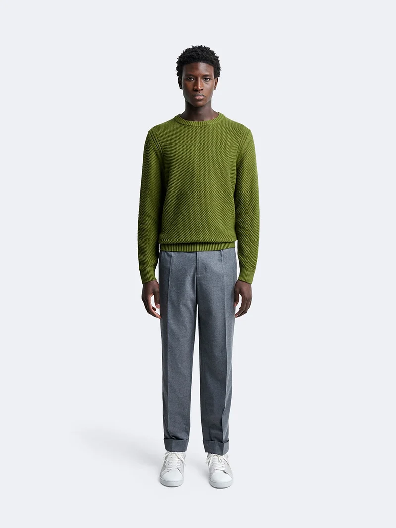 Pull col rond en coton