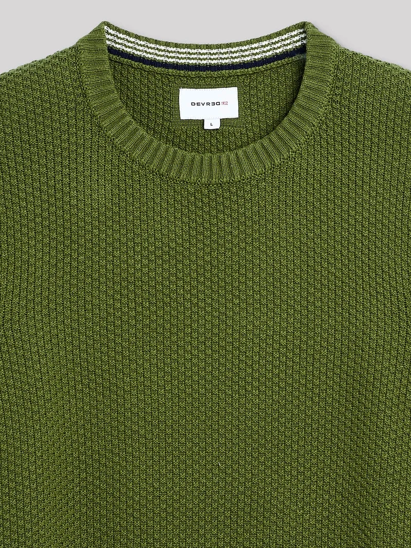 Pull col rond en coton