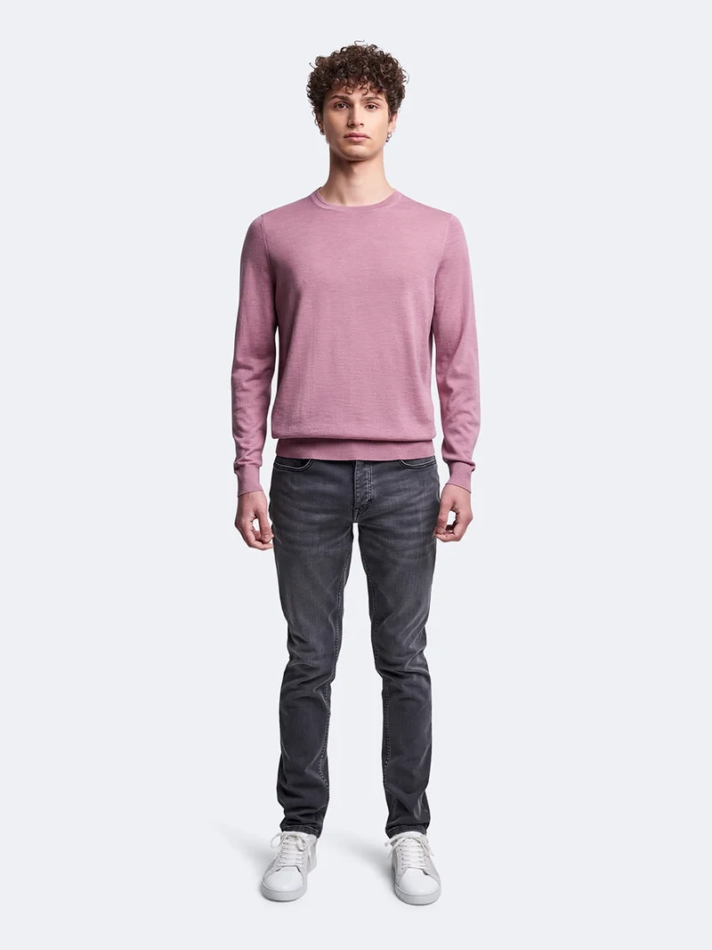 Pull col rond en laine mérinos