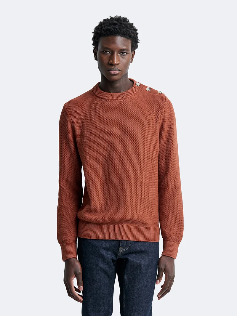 Pull col rond en coton