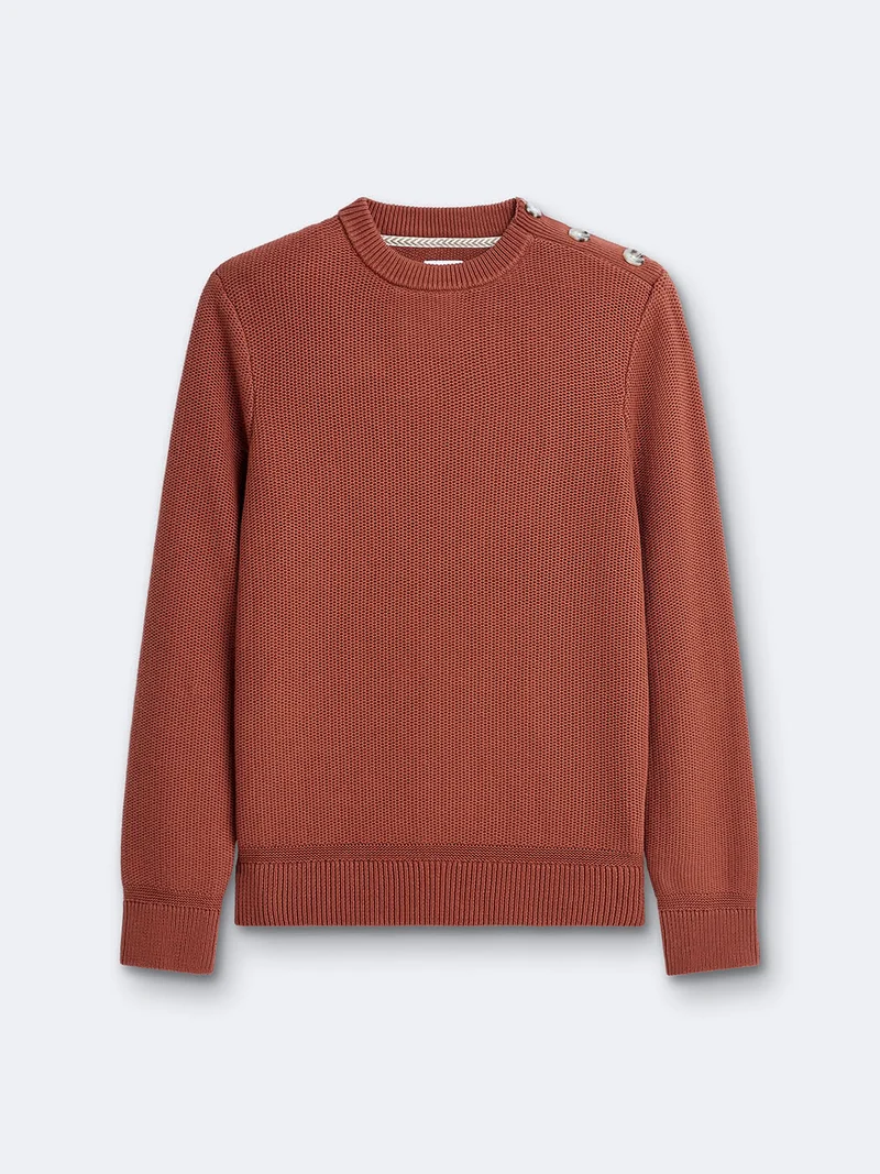 Pull col rond en coton