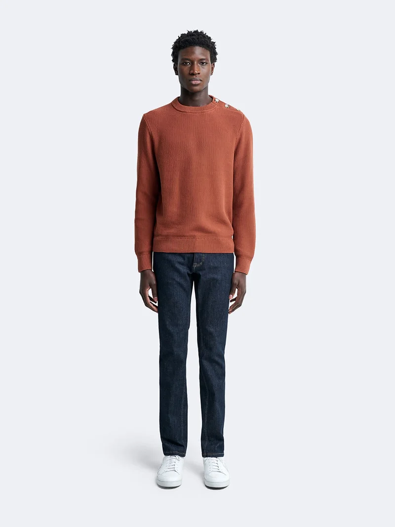 Pull col rond en coton