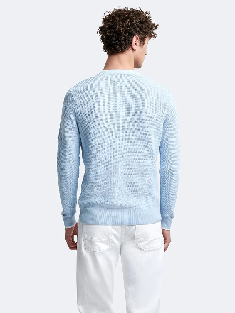 Pull col tunisien en coton