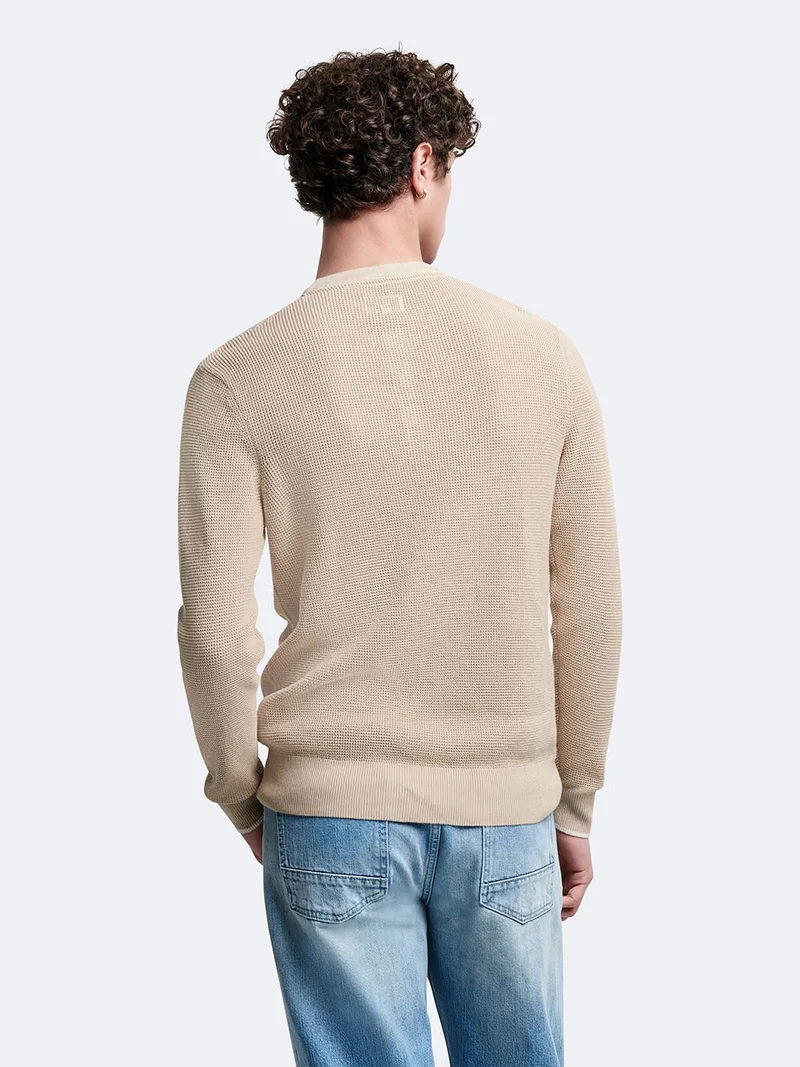 Pull col tunisien en coton