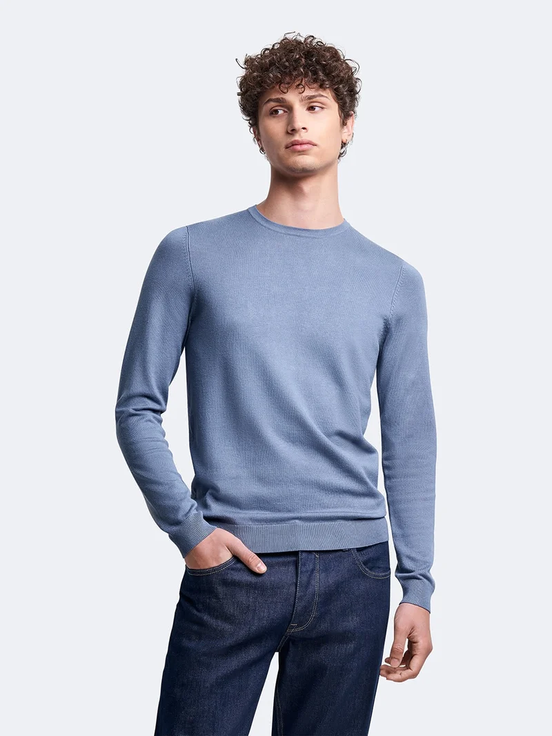 Pull col rond en viscose certifiée