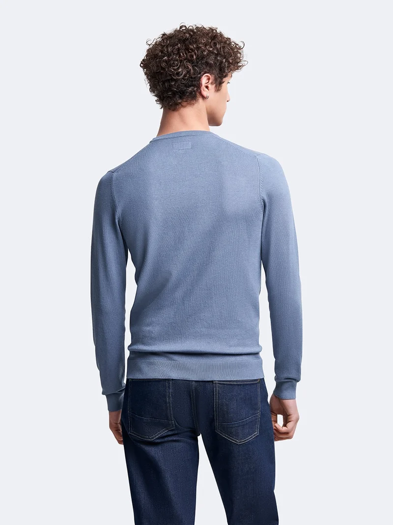 Pull col rond en viscose certifiée