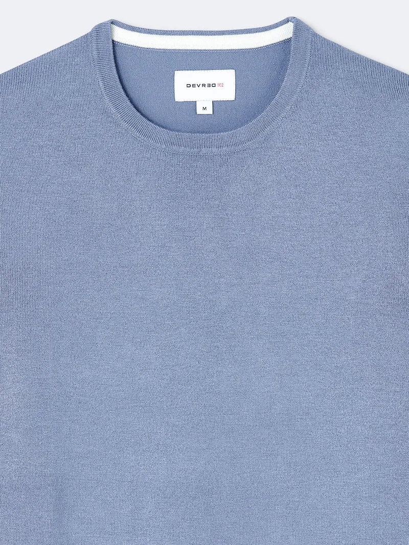 Pull col rond en viscose certifiée