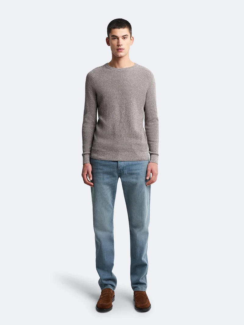 Pull col rond en coton