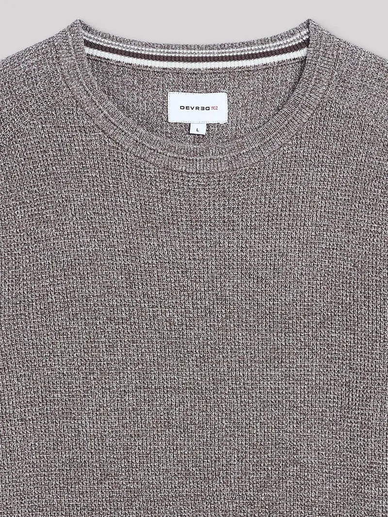 Pull col rond en coton