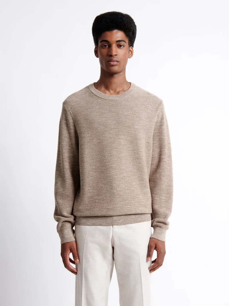 Pull col rond 100% coton