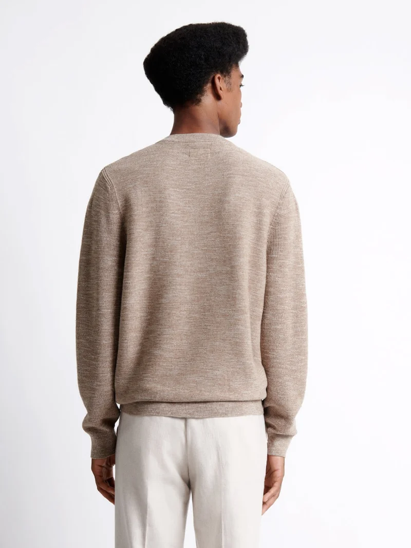Pull col rond 100% coton