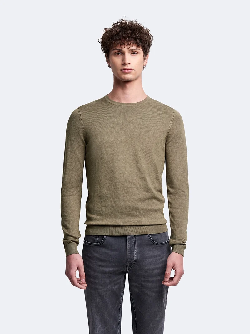Pull col rond en viscose certifiée