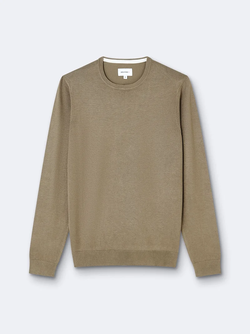 Pull col rond en viscose certifiée