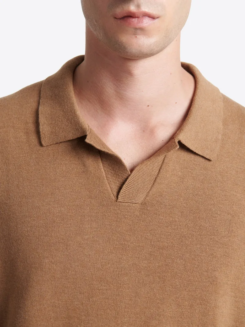 Pull à col derby en coton mélangé