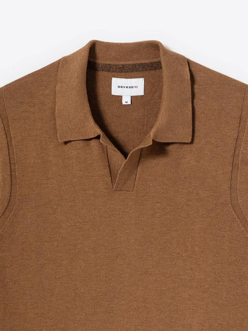 Pull à col derby en coton mélangé