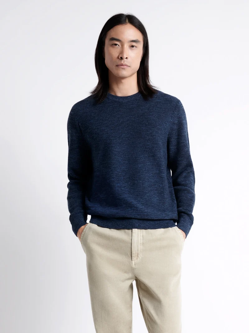 Pull col rond 100% coton