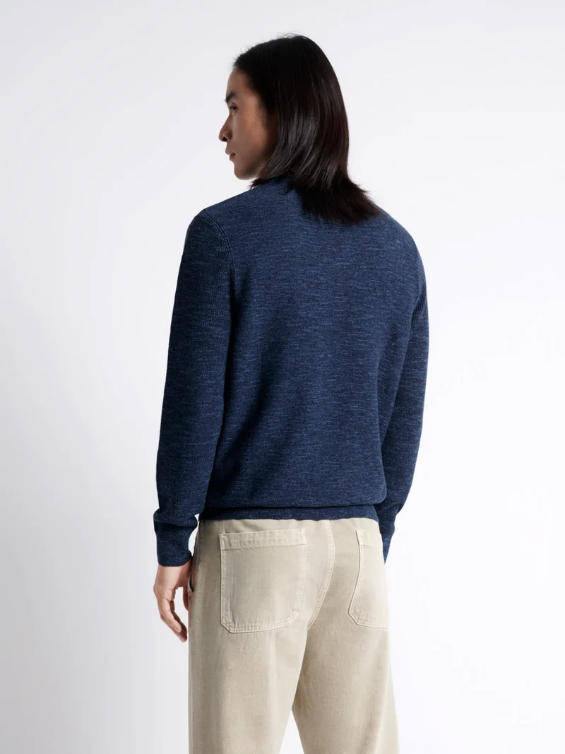 Pull col rond 100% coton