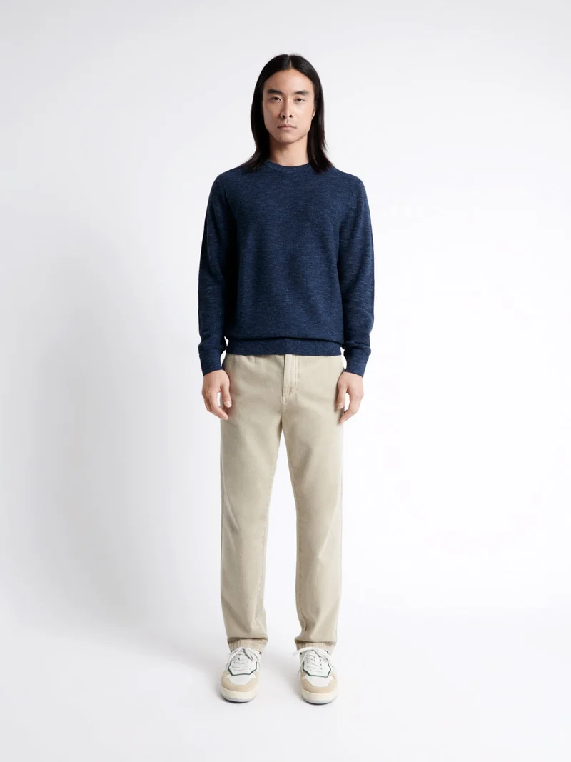 Pull col rond 100% coton