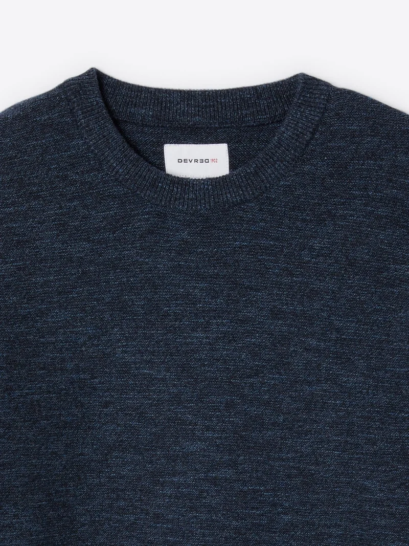 Pull col rond 100% coton