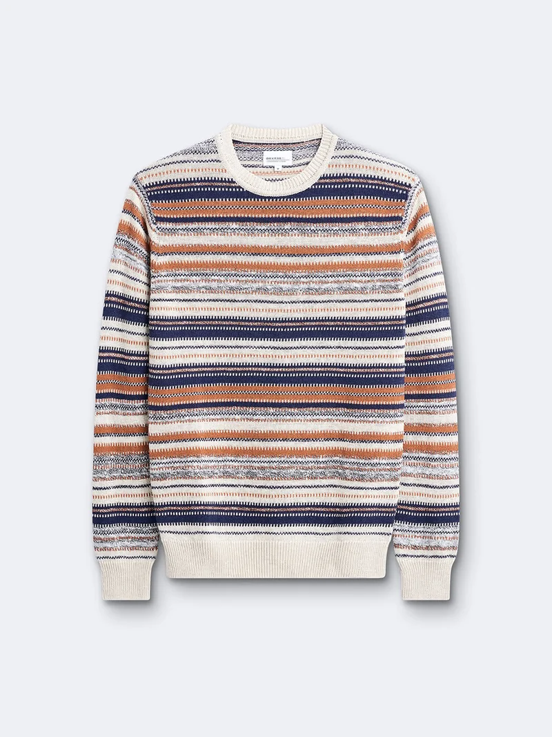 Pull col rond en coton mélangé