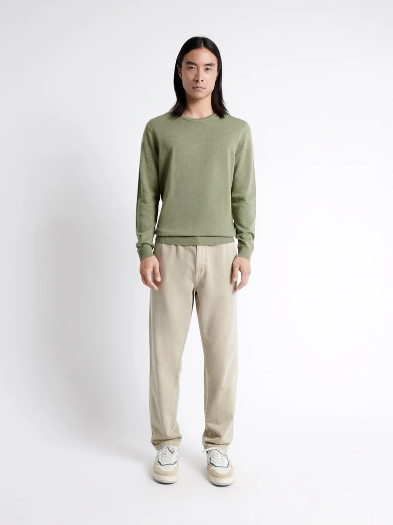 Pull col rond en 100% coton bio
