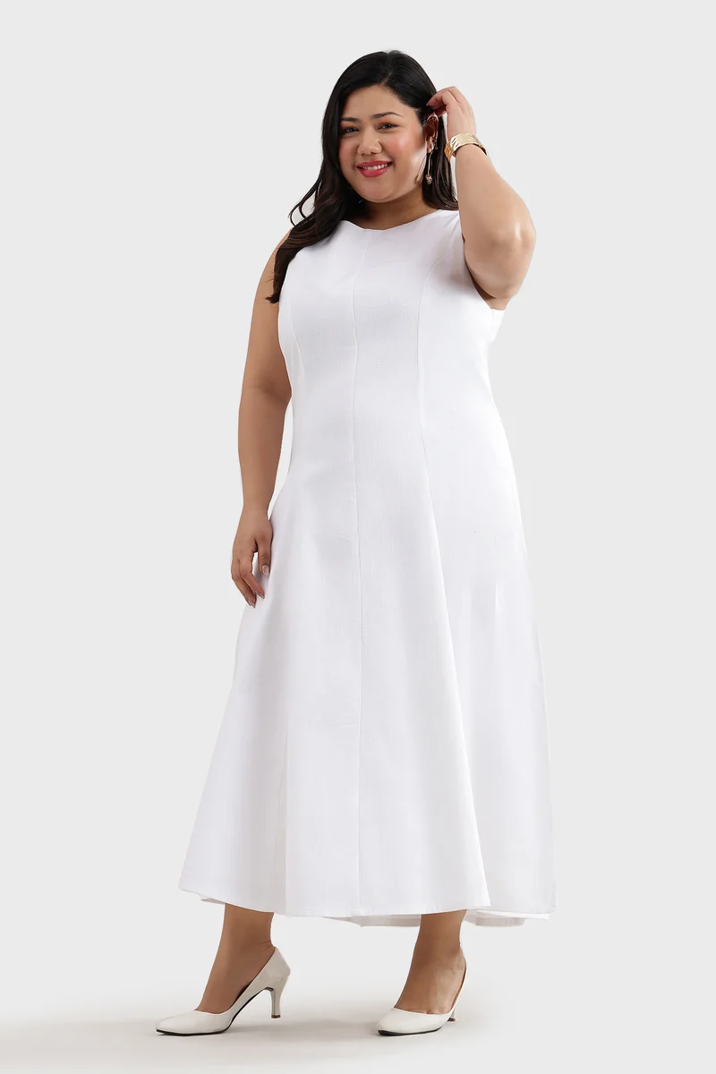 Beiel|Cotton Aline Dress With Fitted Body