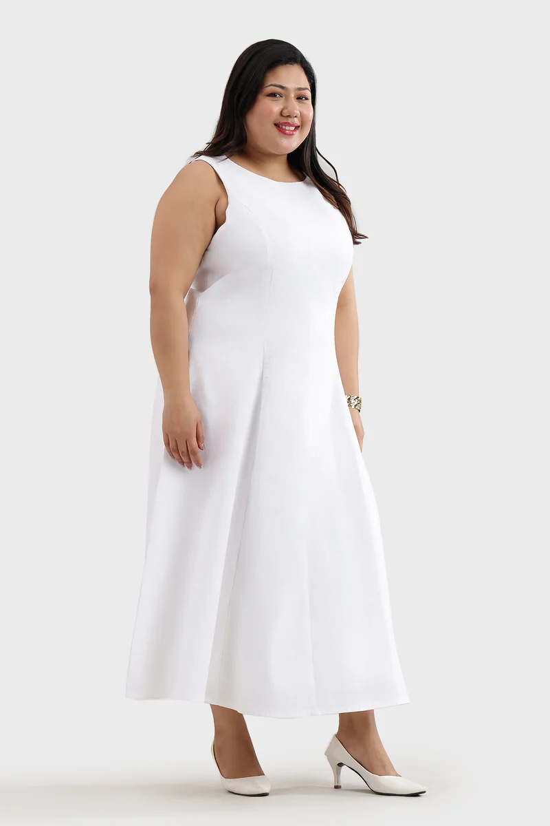 Beiel|Cotton Aline Dress With Fitted Body