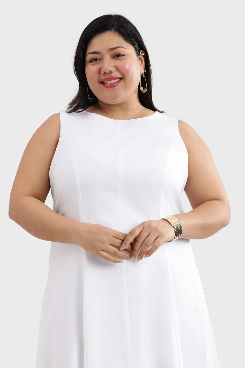 Beiel|Cotton Aline Dress With Fitted Body