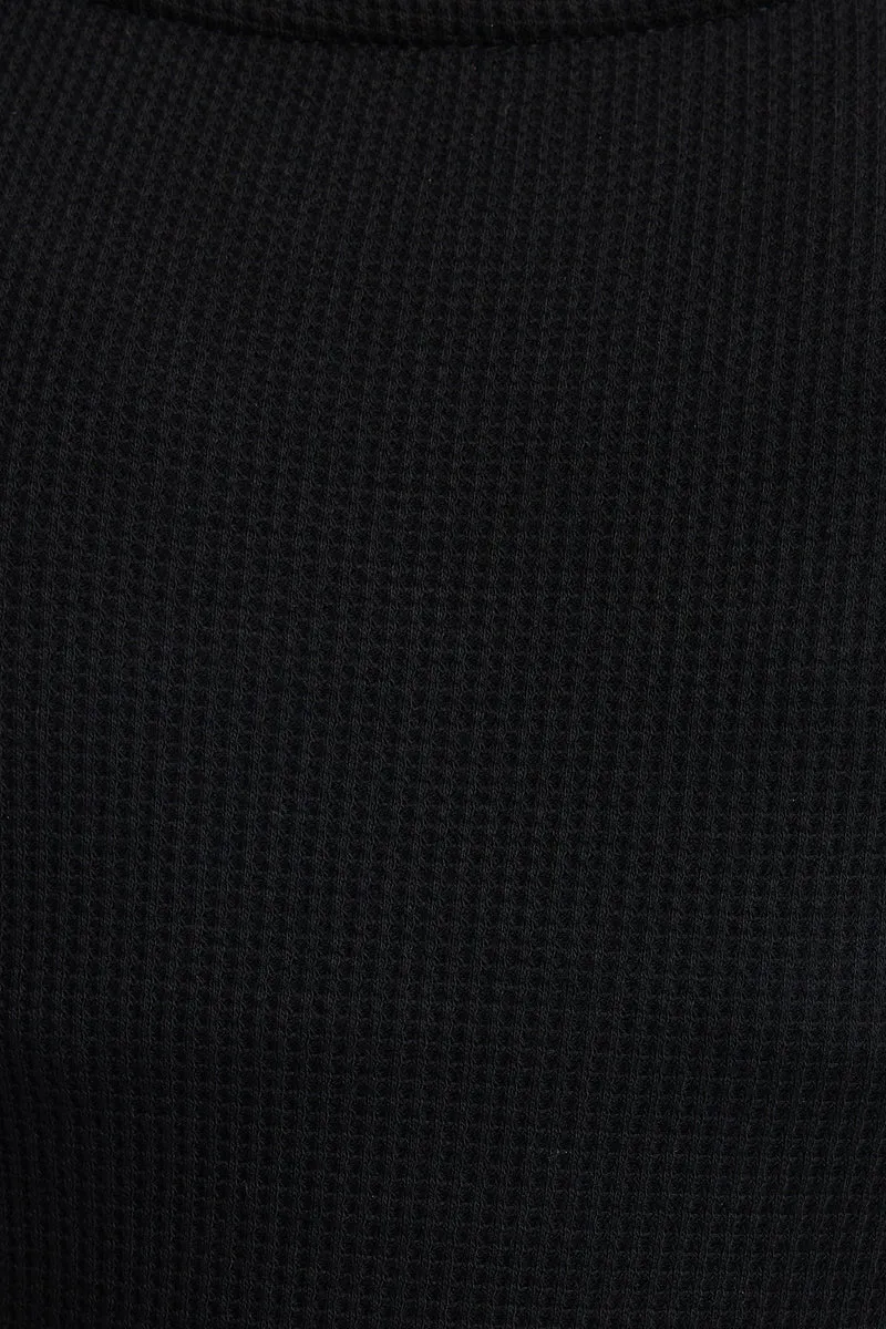 Garu|100% Cotton Square Neck Bodycon Knit Dress
