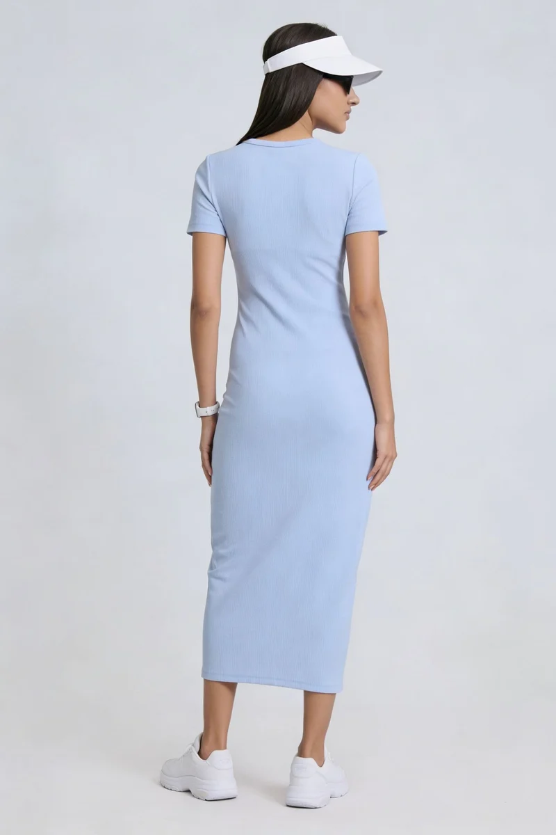 Ginni|100% Cotton Ribbed Tshirt Dress