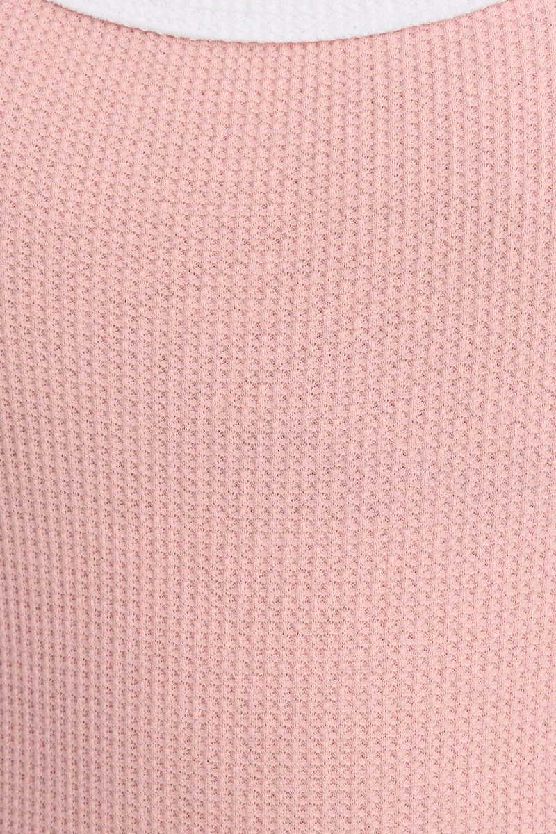 Nane|100% Cotton Contrast Piping Knit Dress