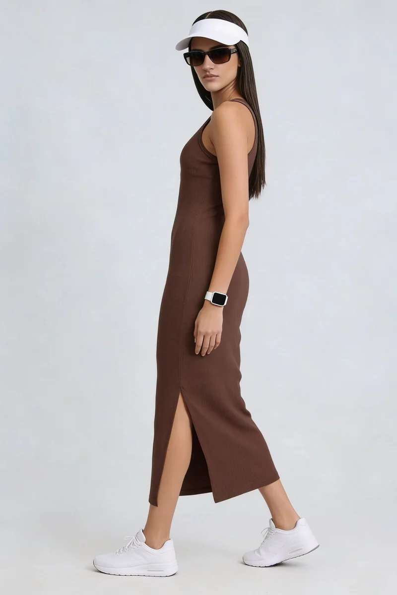 Garii|100% Cotton Bodycon Dress With Slit