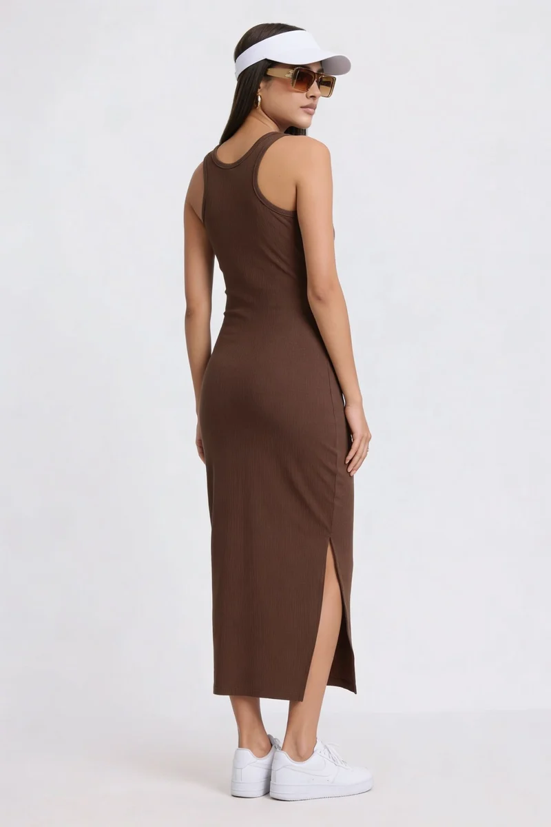 Garii|100% Cotton Bodycon Dress With Slit