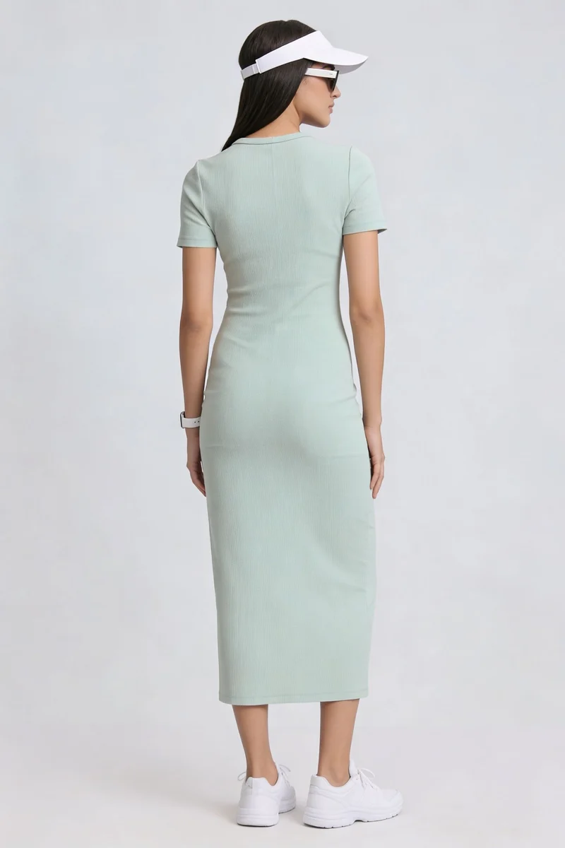 Wanu|100% Cotton Ribbed Tshirt Dress