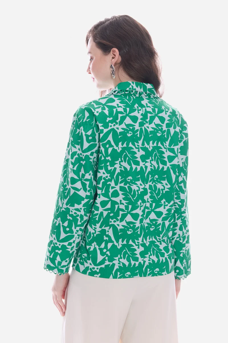 Emdie Blazer|100% Cotton Regular Fit Floral Blazer