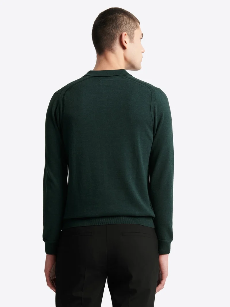 Pull à col derby en coton mélangé