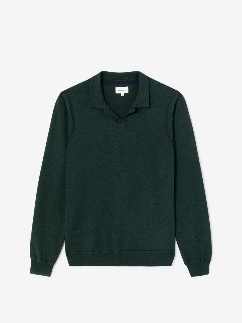 Pull à col derby en coton mélangé