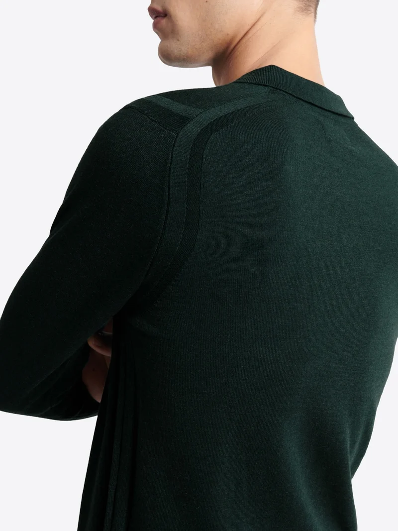 Pull à col derby en coton mélangé