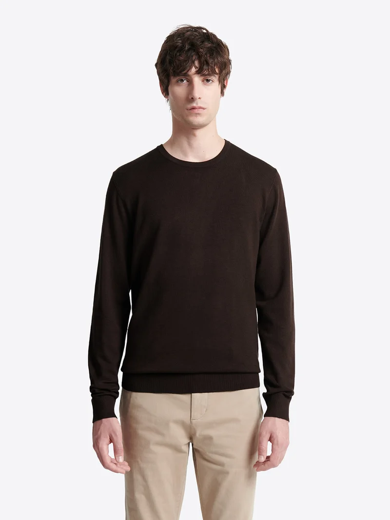 Pull à col rond 100% viscose certifiée