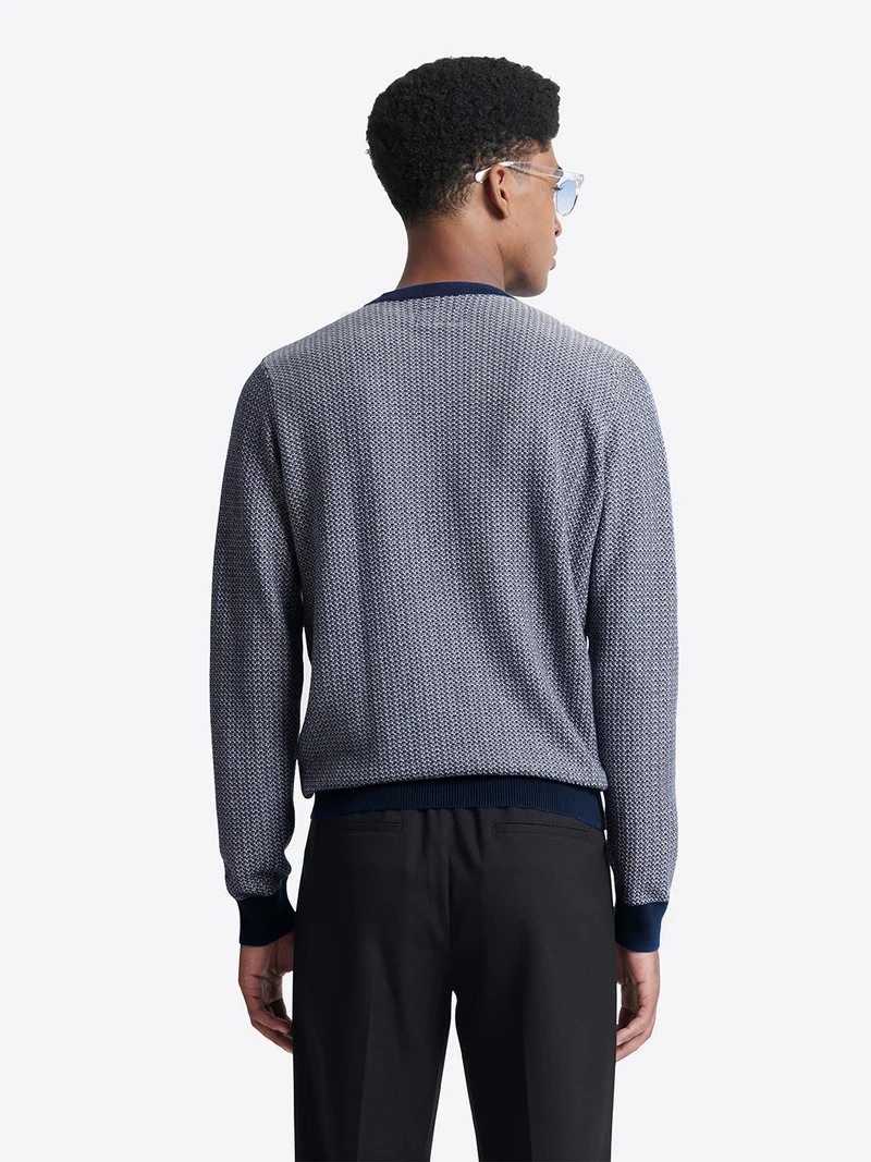Pull col rond en coton viscose