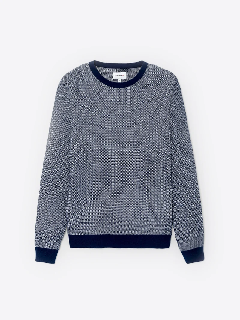 Pull col rond en coton viscose